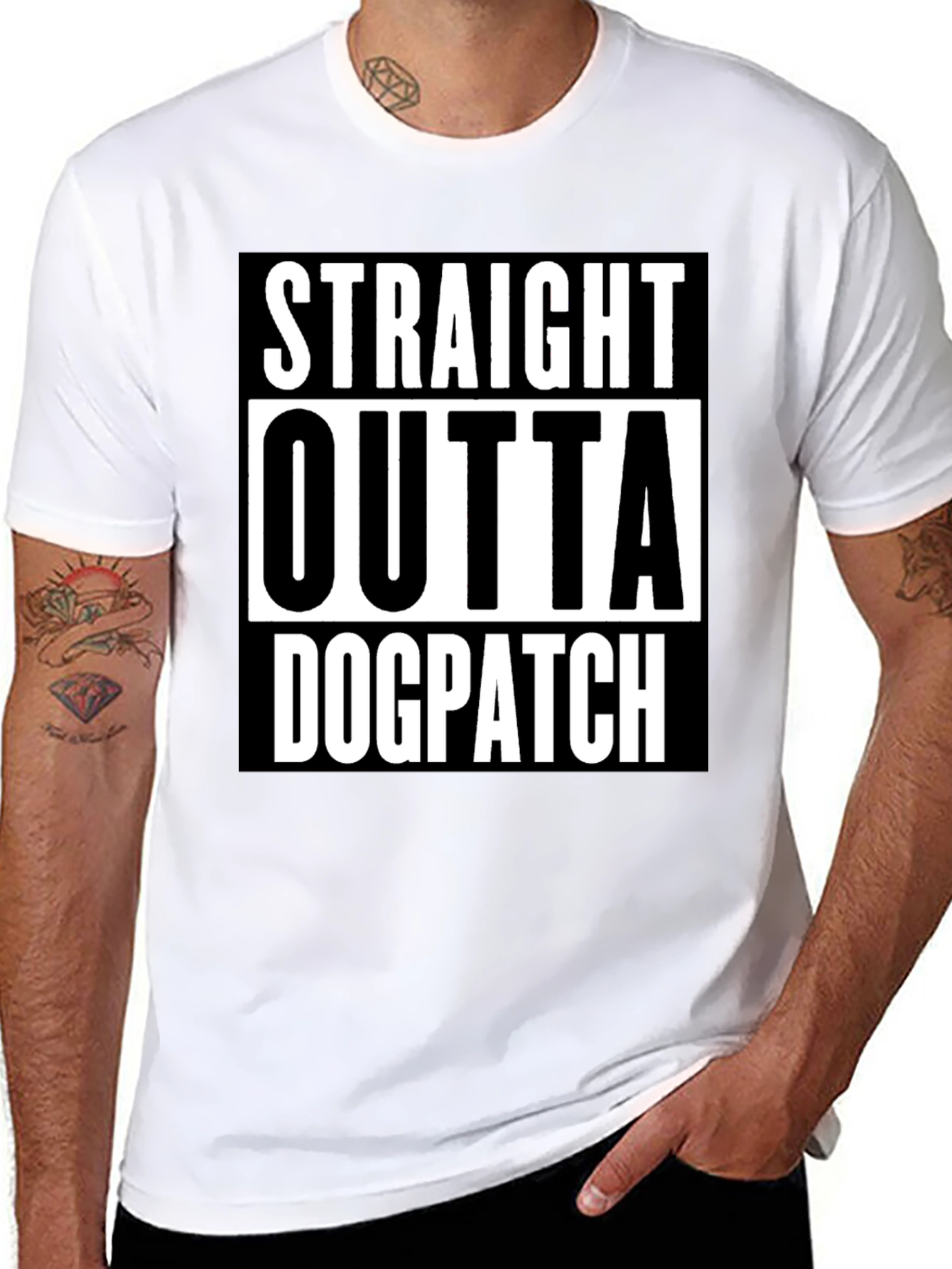 Straight Outta Dogpatch Black Graphic Tee