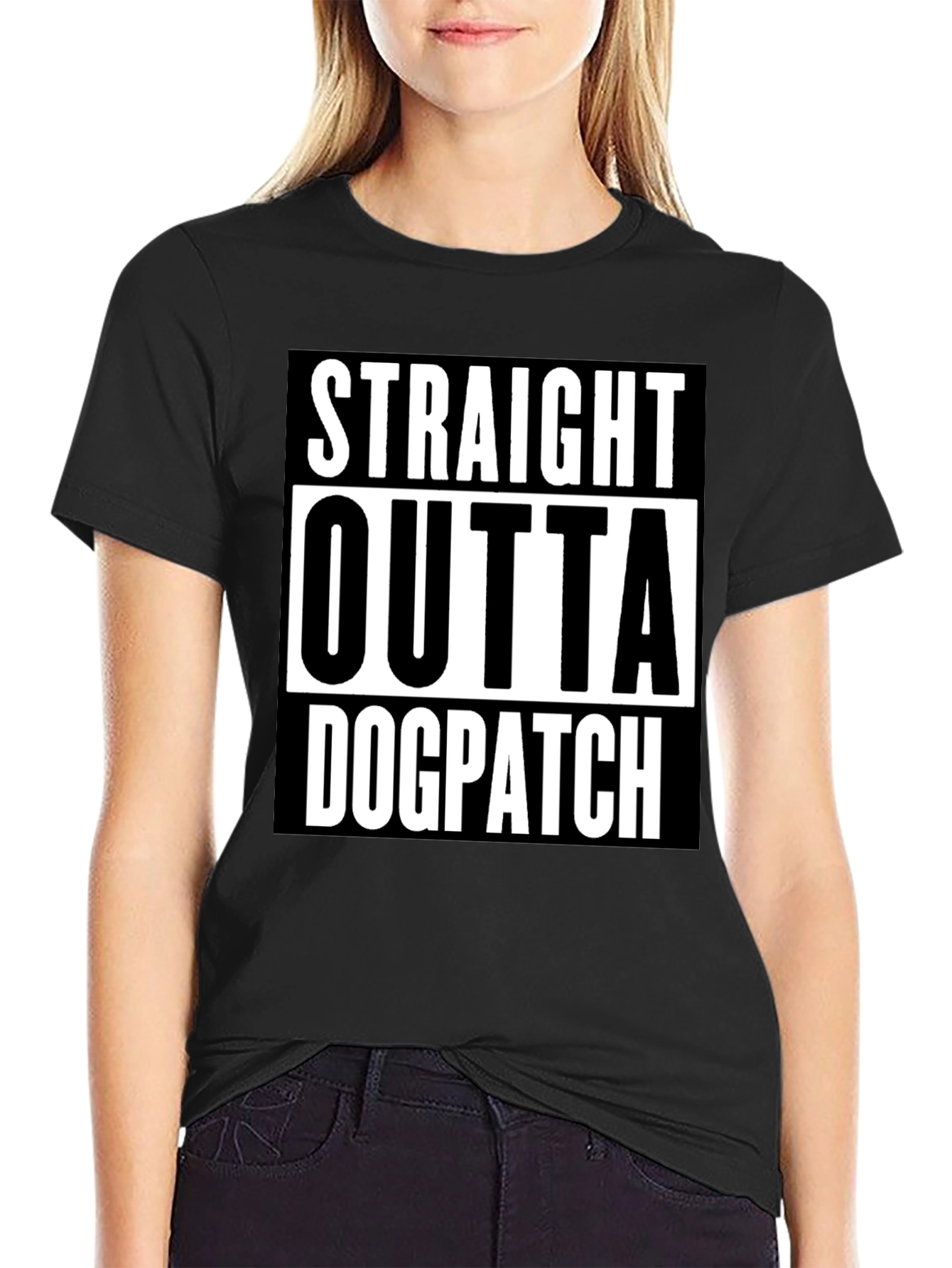 Straight Outta Dogpatch Black Graphic Tee