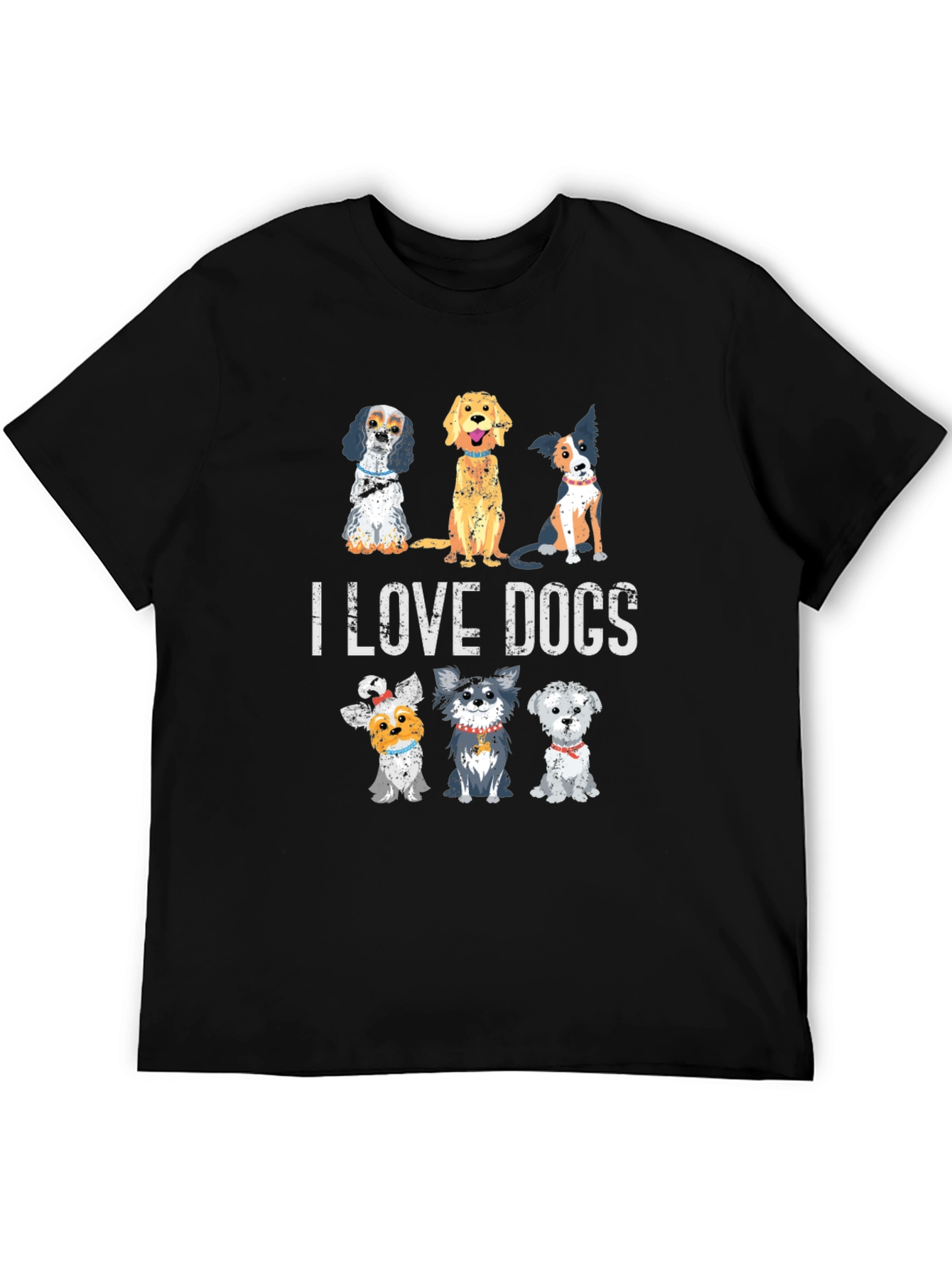 I Love Dogs Multi Breed T-Shirt – Cute Dog Lover Tee