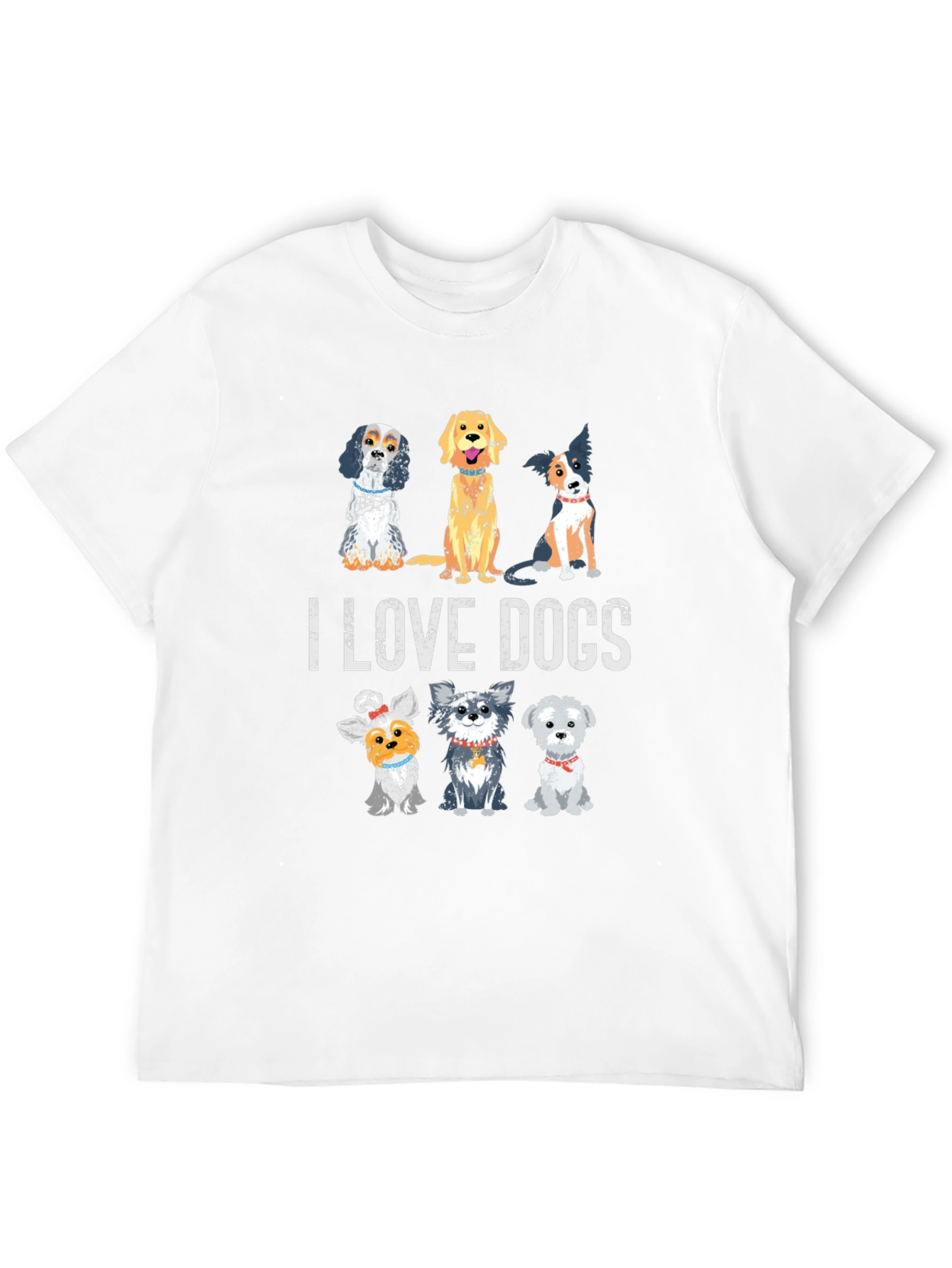 I Love Dogs Multi Breed T-Shirt – Cute Dog Lover Tee