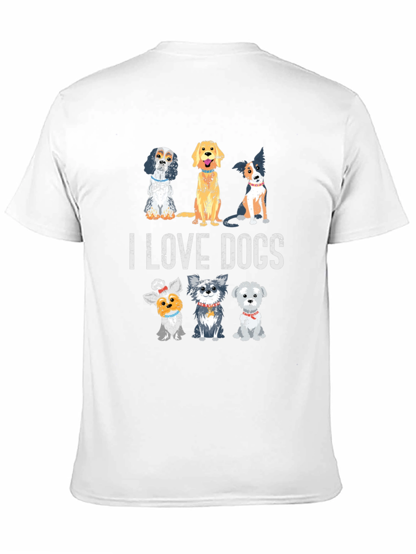 I Love Dogs Multi Breed T-Shirt – Cute Dog Lover Tee