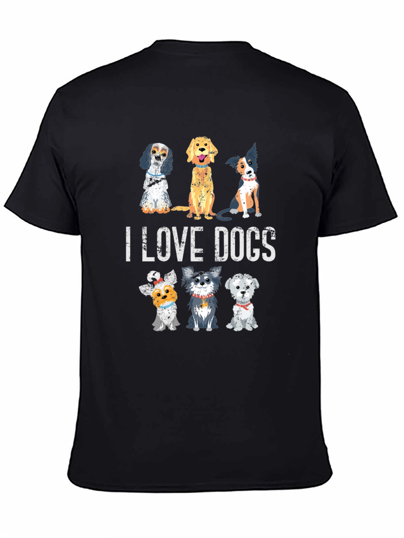 I Love Dogs Multi Breed T-Shirt – Cute Dog Lover Tee