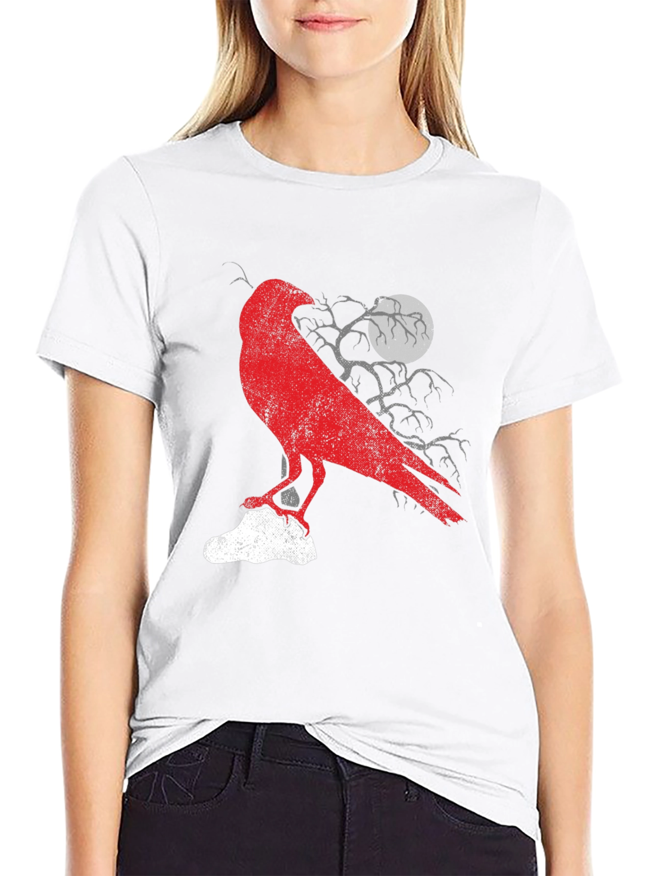 Raven Graphic Tee - Mens Black Cotton T-Shirt