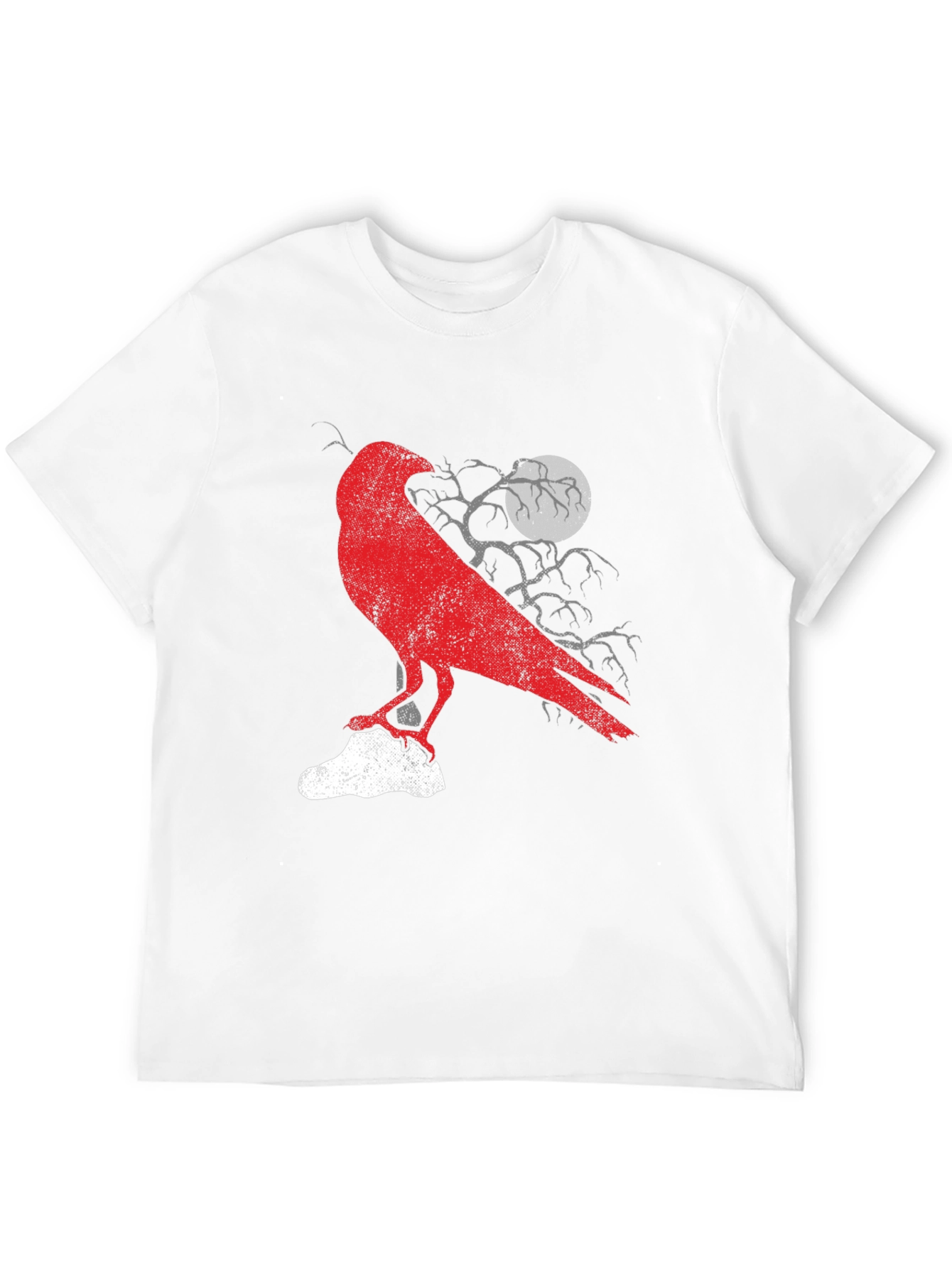 Raven Graphic Tee - Mens Black Cotton T-Shirt