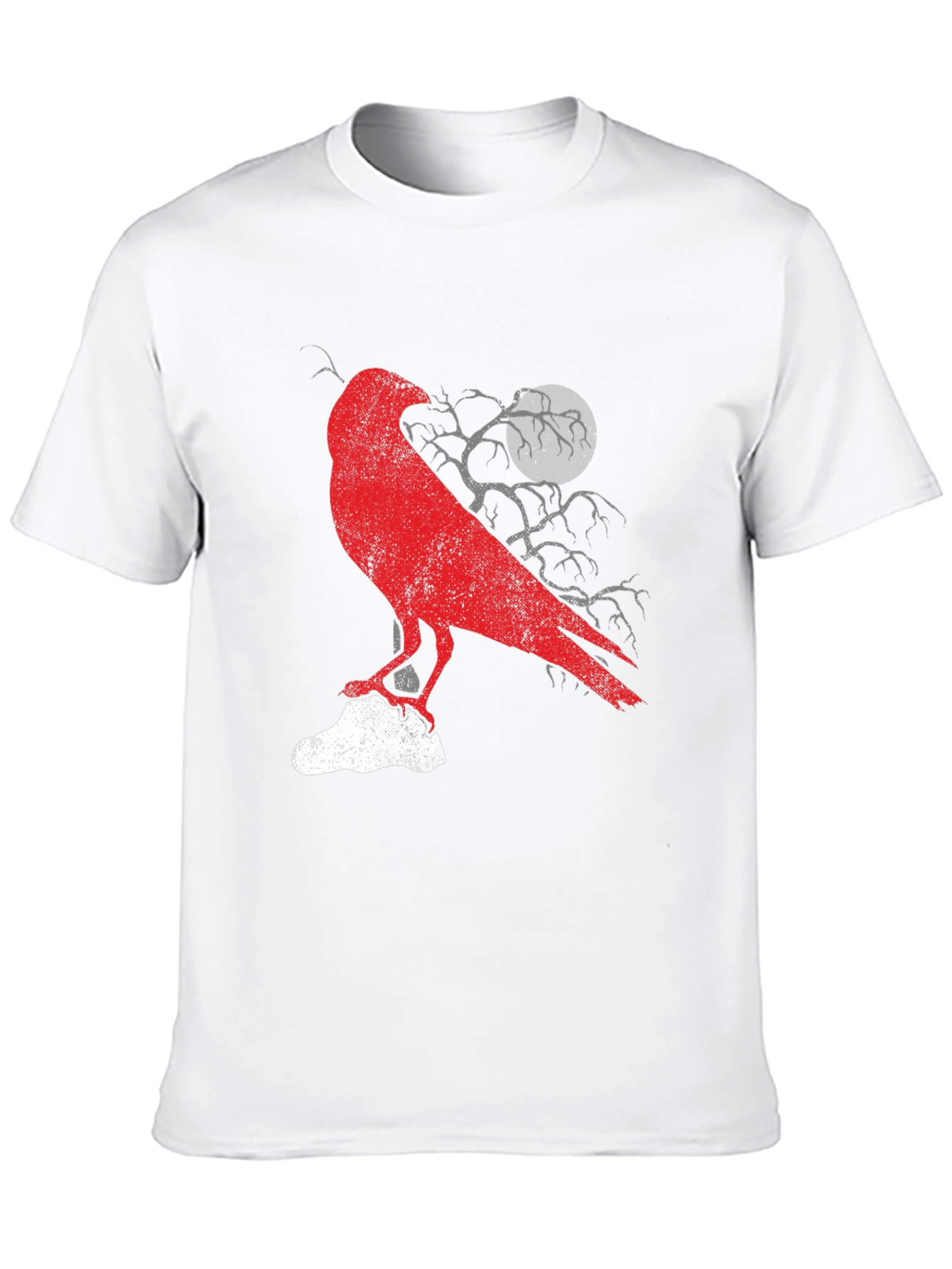 Raven Graphic Tee - Mens Black Cotton T-Shirt