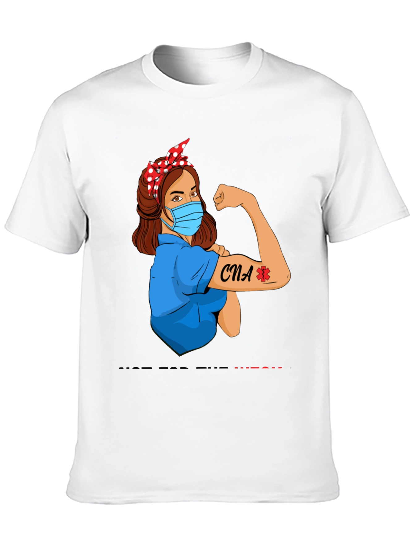 CNA Rosie Riveter Graphic Tee - Black Cotton T-Shirt