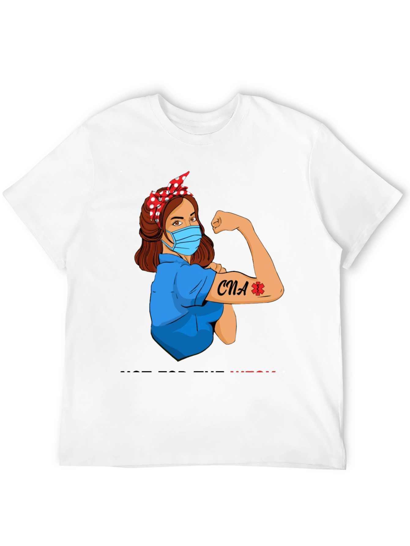 CNA Rosie Riveter Graphic Tee - Black Cotton T-Shirt