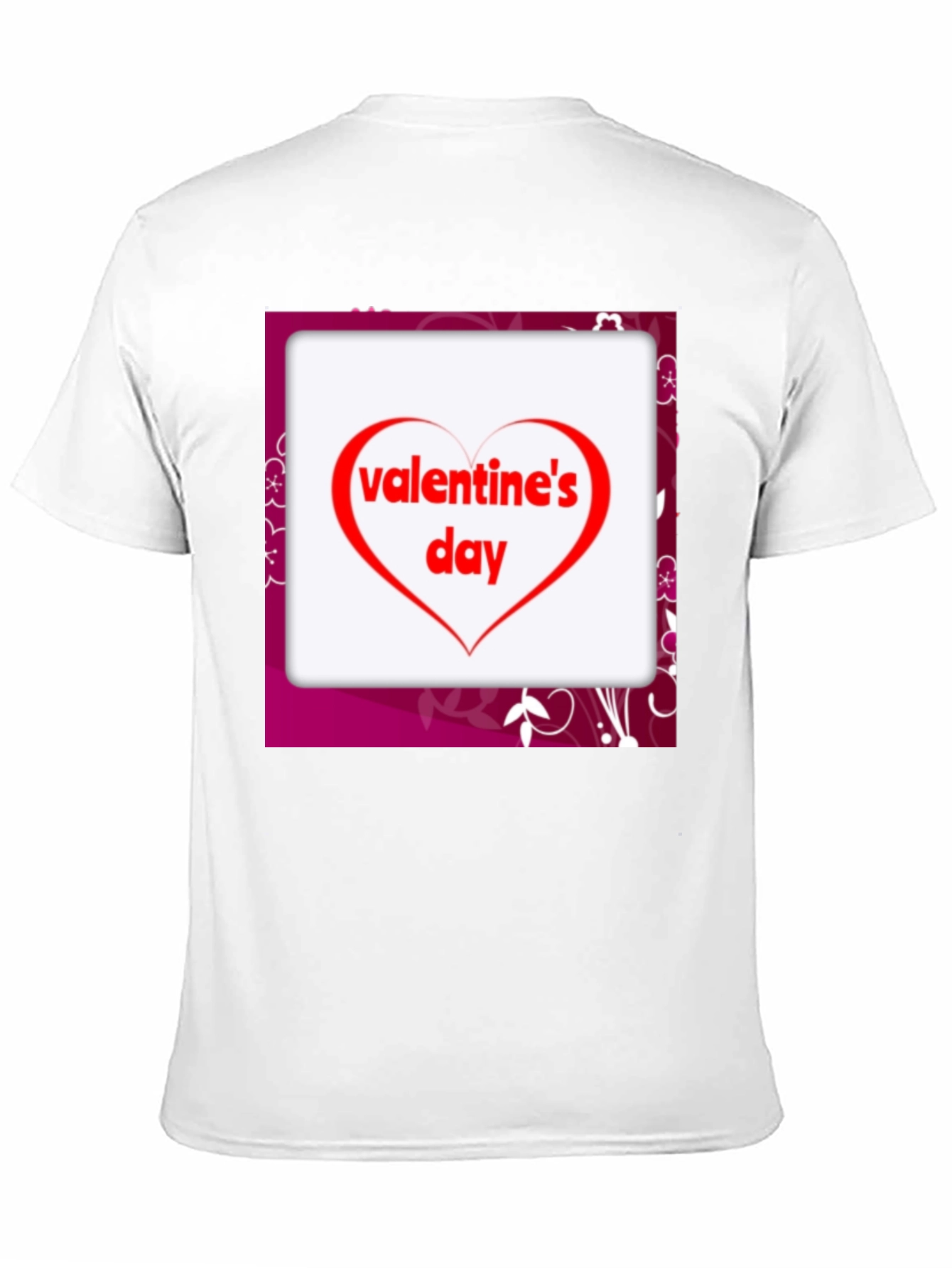 Valentines Day Heart Graphic Tee - Black