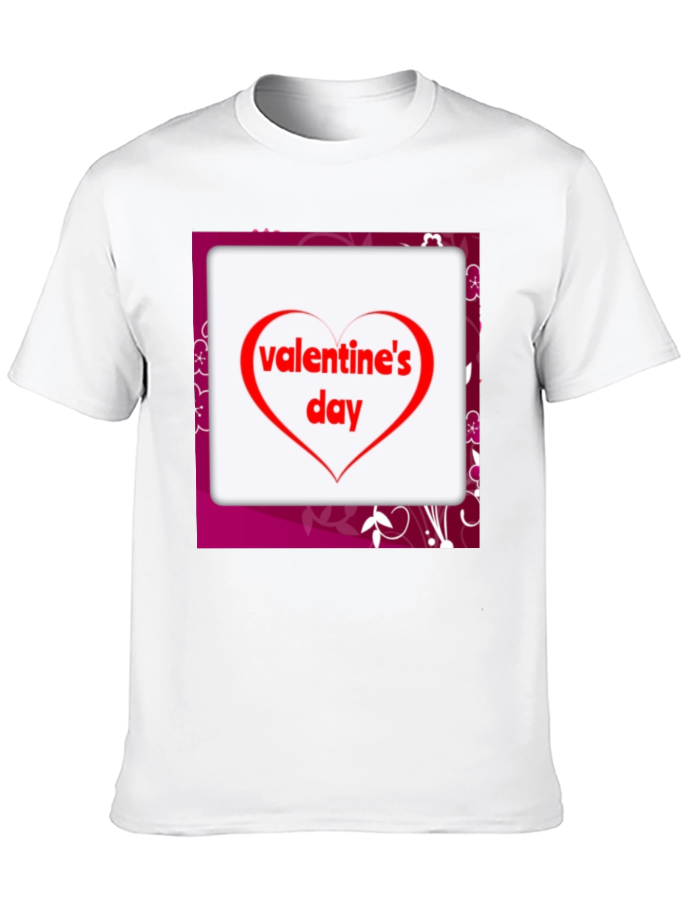 Valentines Day Heart Graphic Tee - Black