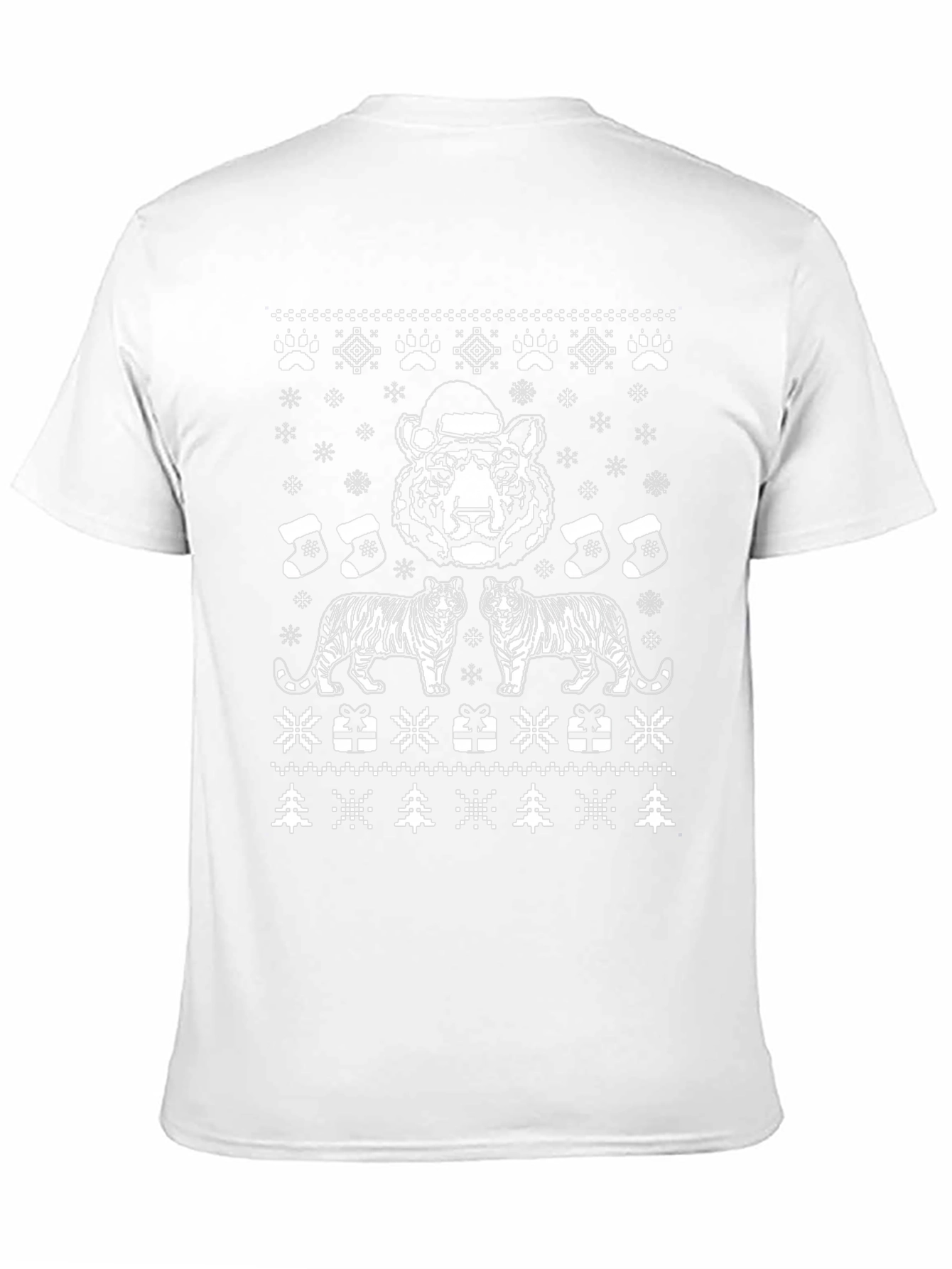 Festive Tiger Christmas Sweater T-Shirt