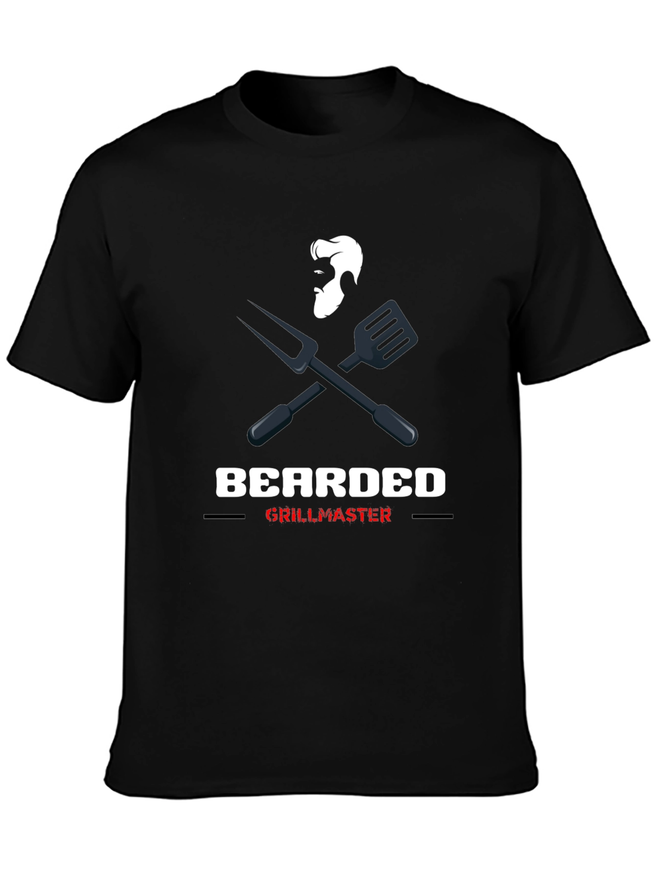 Bearded Grillmaster Graphic Tee - Black