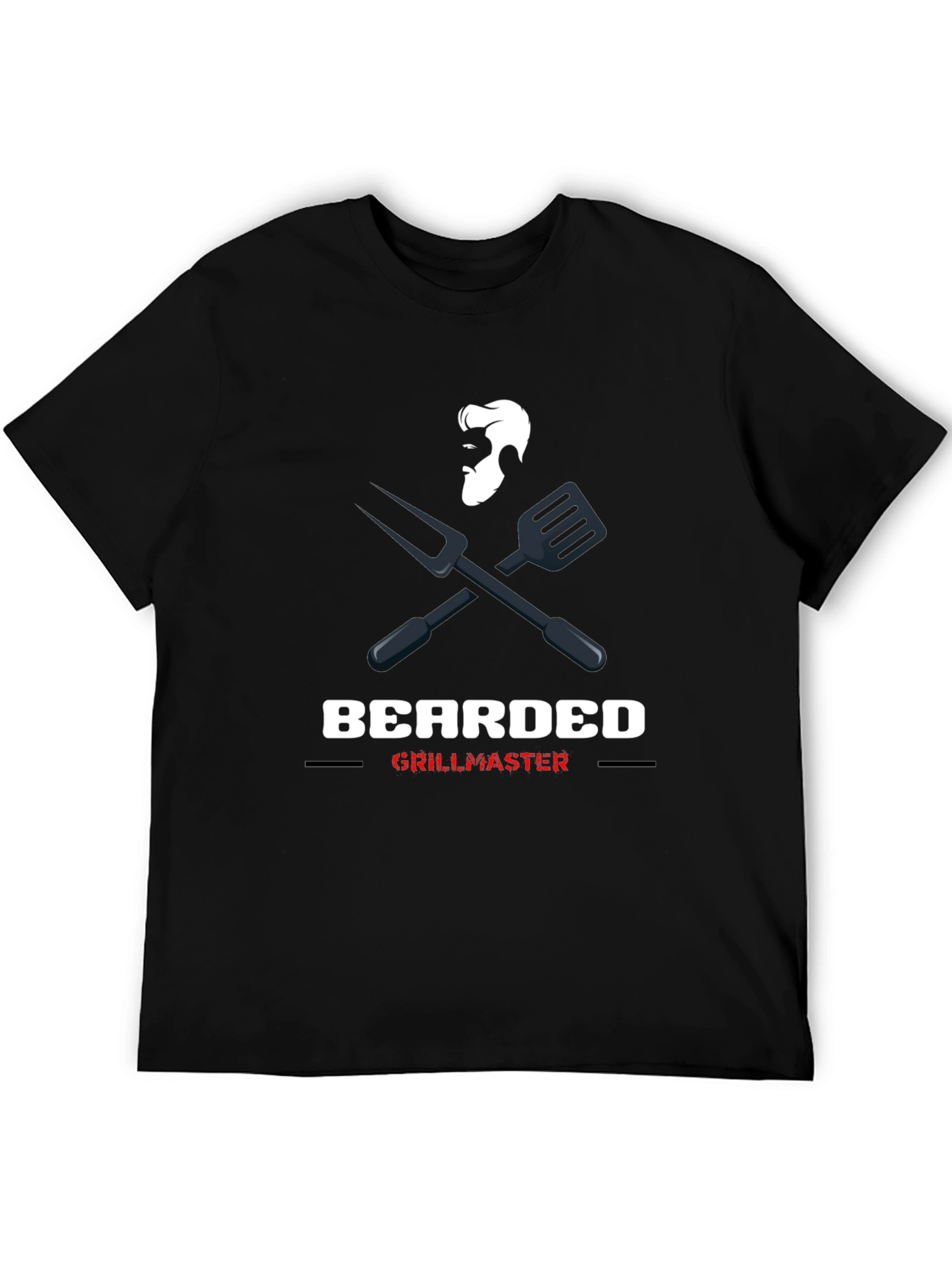 Bearded Grillmaster Graphic Tee - Black