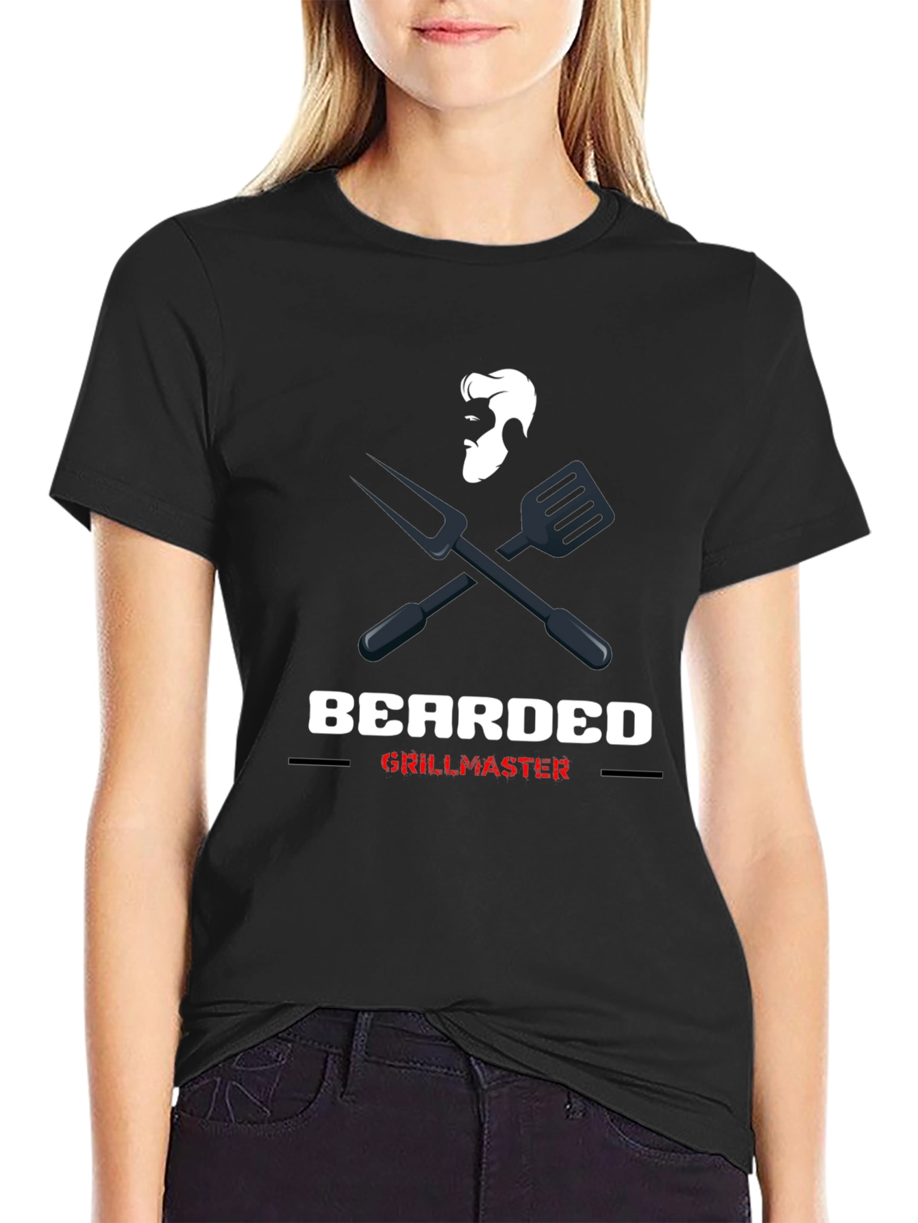 Bearded Grillmaster Graphic Tee - Black