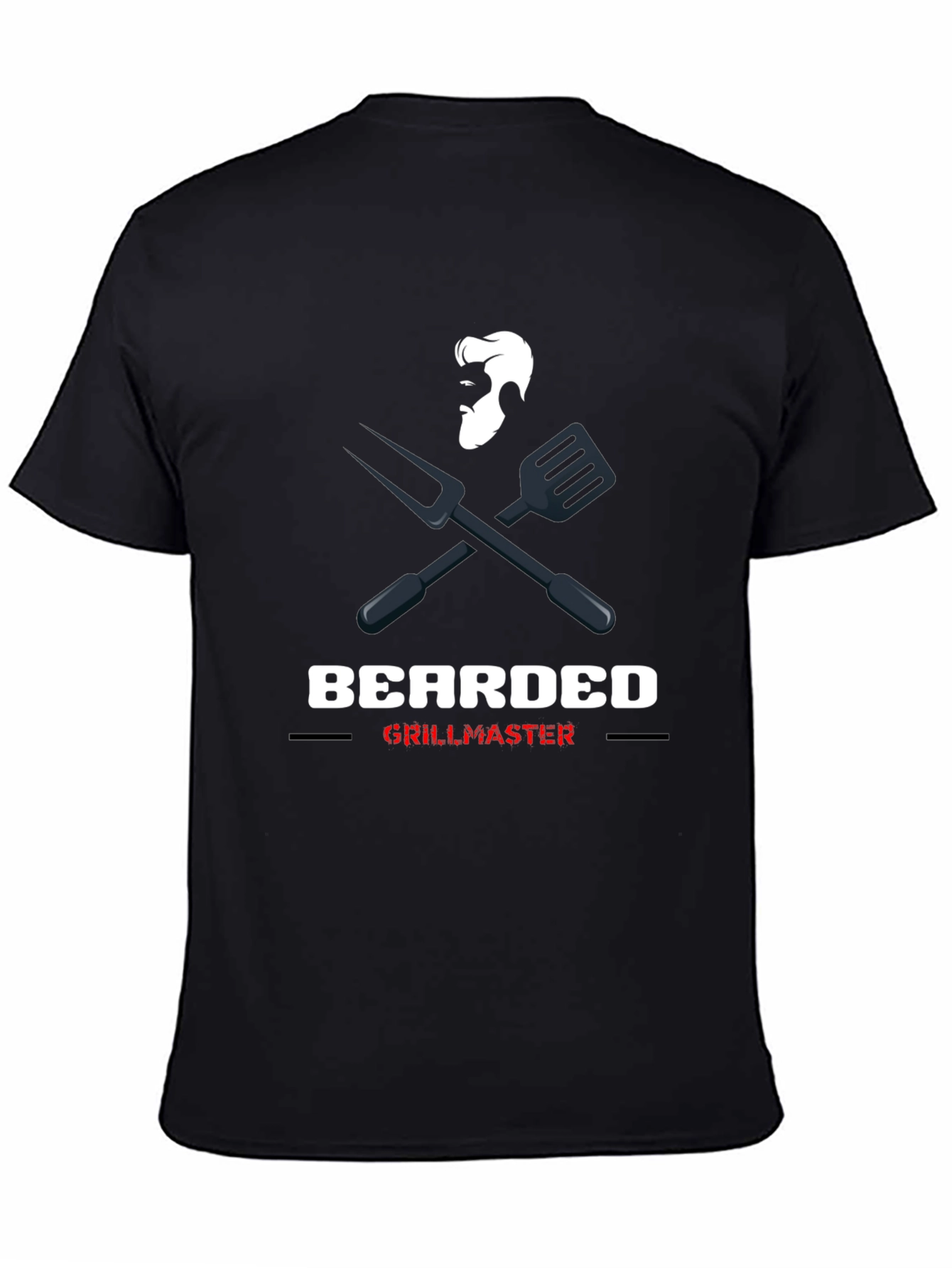 Bearded Grillmaster Graphic Tee - Black
