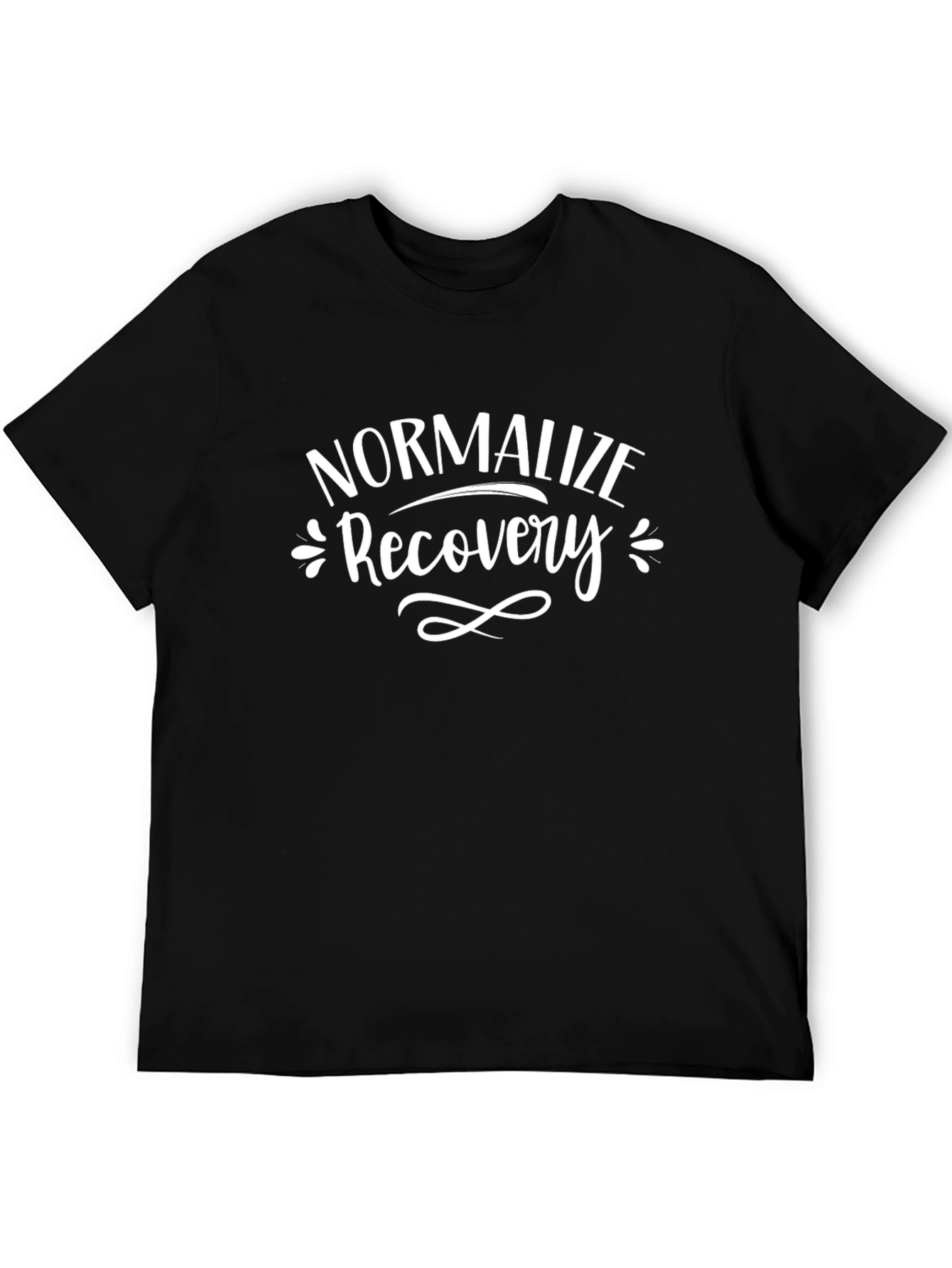 Normalize Recovery Black Graphic Tee