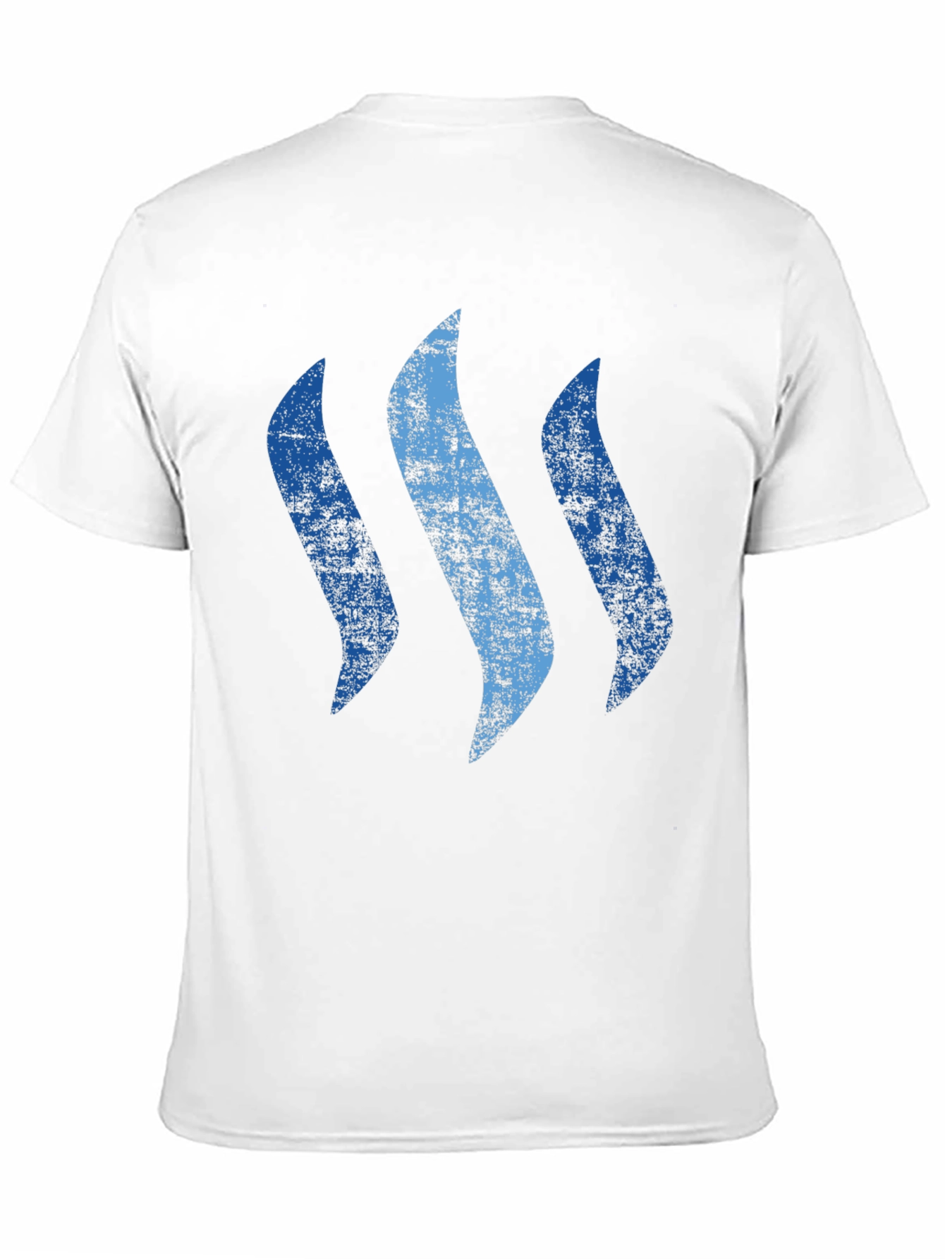 Mens Black T-Shirt with Abstract Blue Graphic