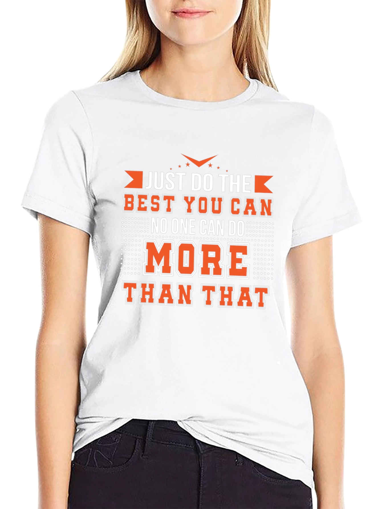 Motivational Black T-Shirt - Just Do Your Best!