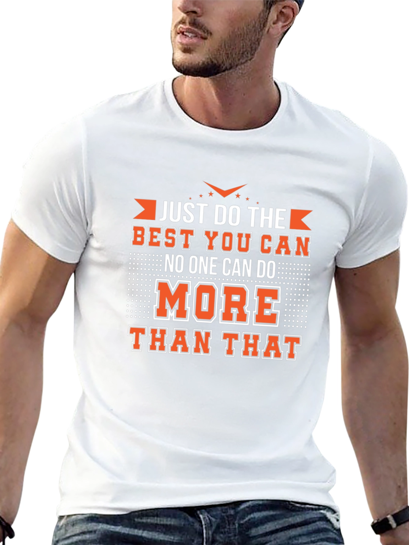 Motivational Black T-Shirt - Just Do Your Best!
