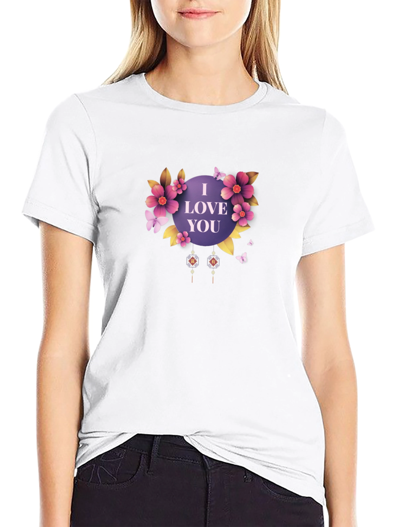 I Love You Floral T-Shirt
