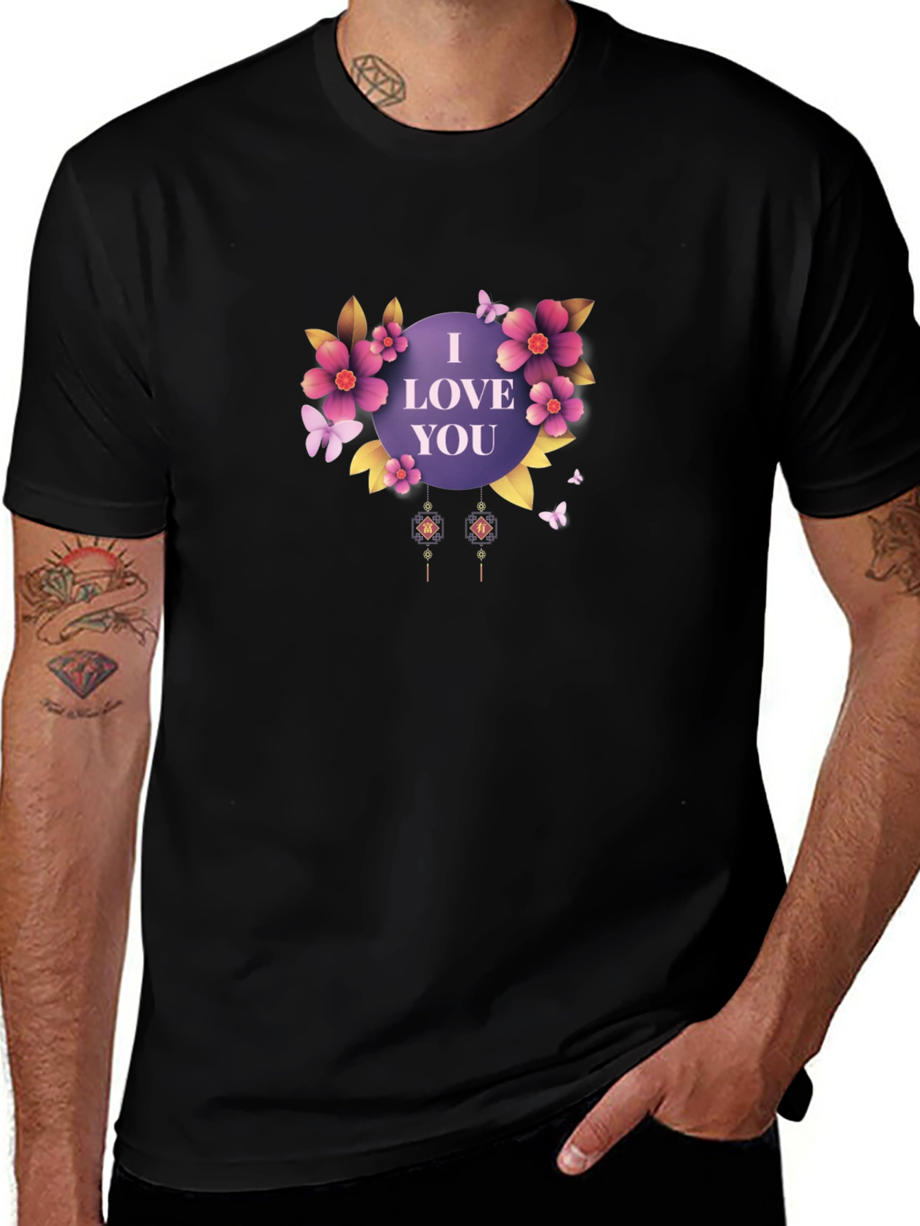 I Love You Floral T-Shirt