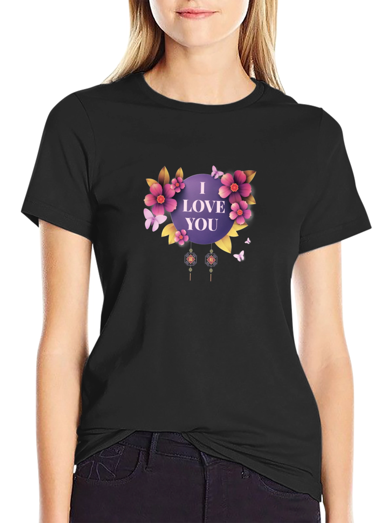 I Love You Floral T-Shirt
