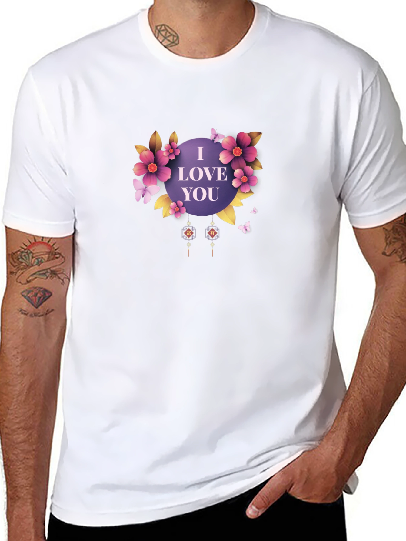 I Love You Floral T-Shirt