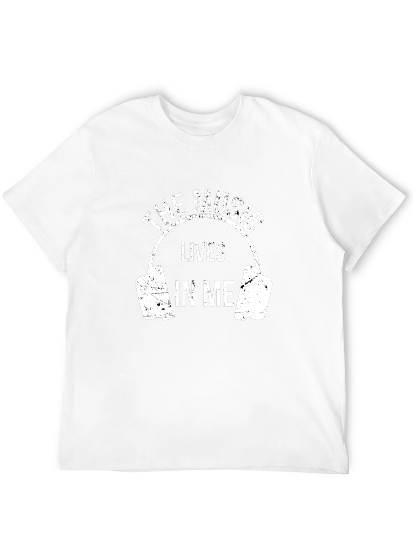 The Music Lives In Me Black Graphic Tee