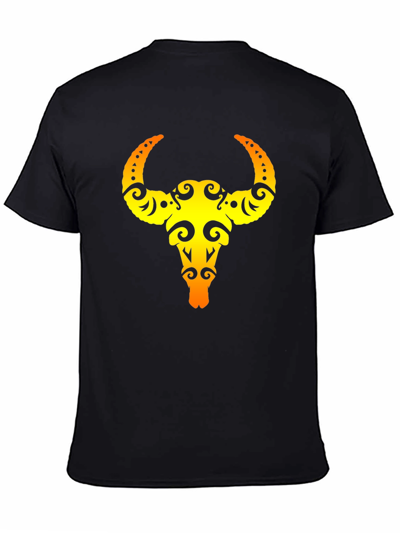Bull Skull Graphic Tee - Black