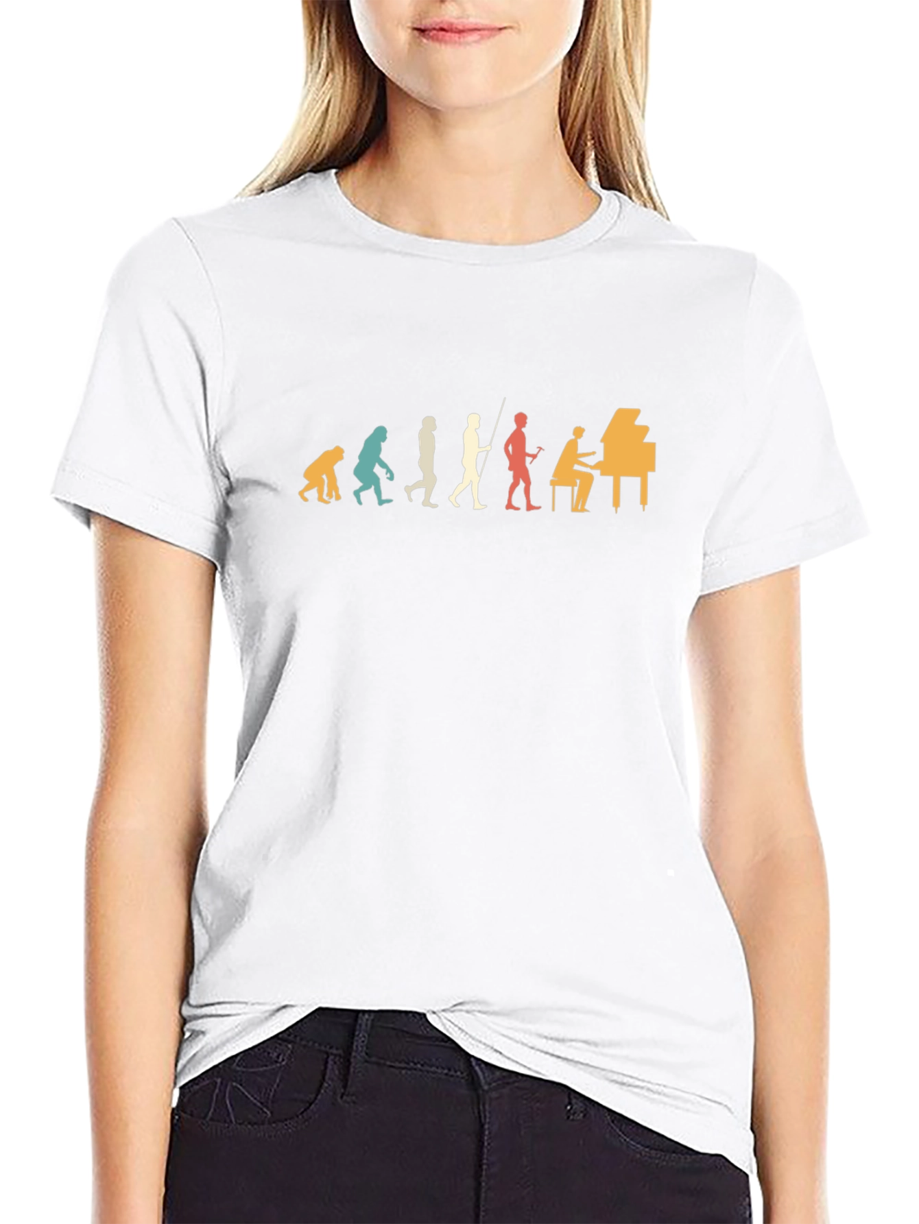 Piano Evolution T-Shirt - Musical Progression Tee