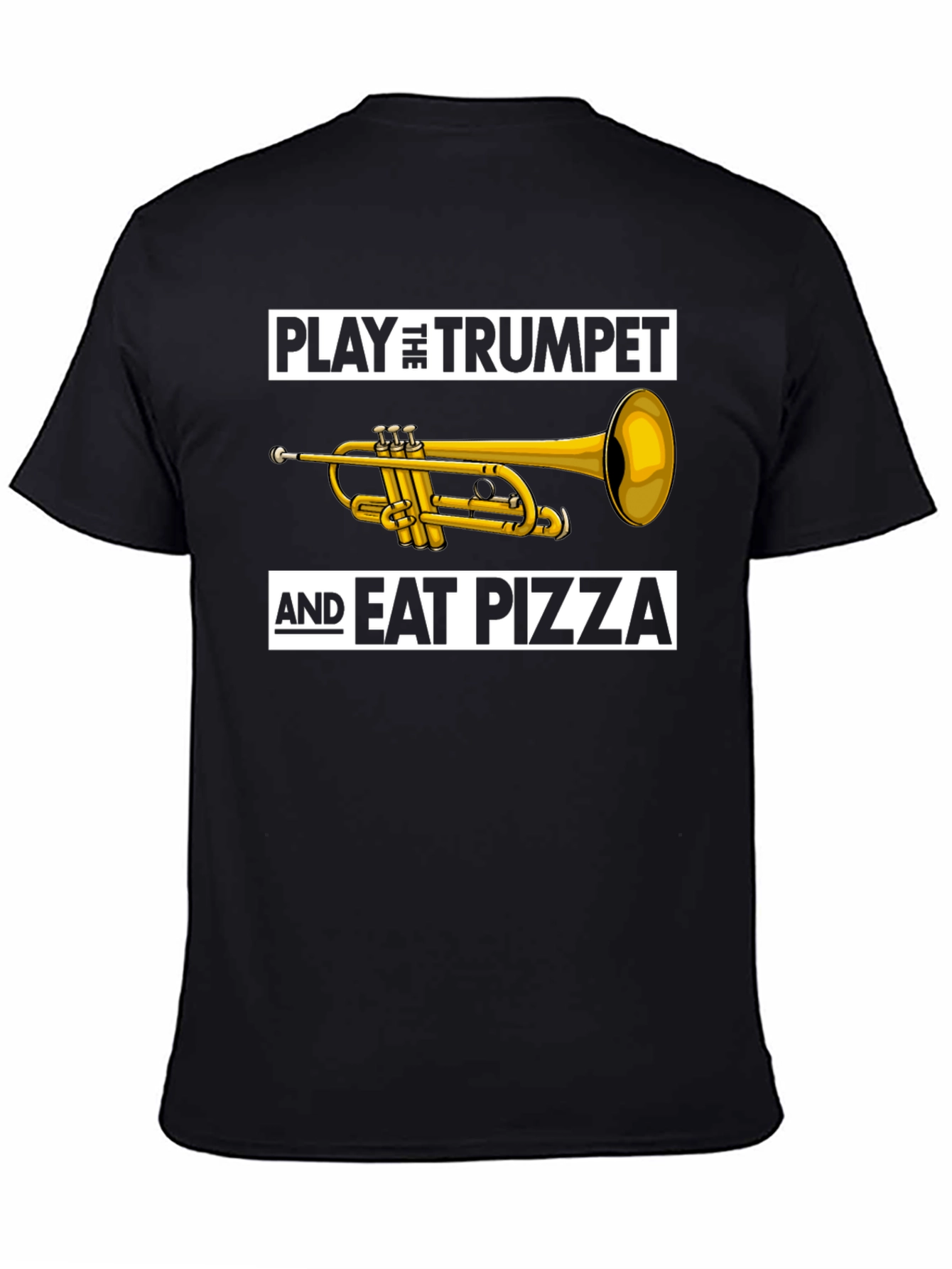 Play Trumpet & Eat Pizza Graphic T-Shirt