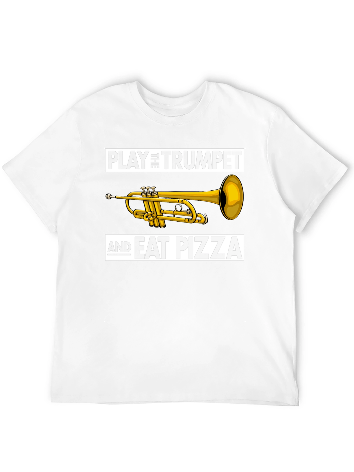 Play Trumpet & Eat Pizza Graphic T-Shirt
