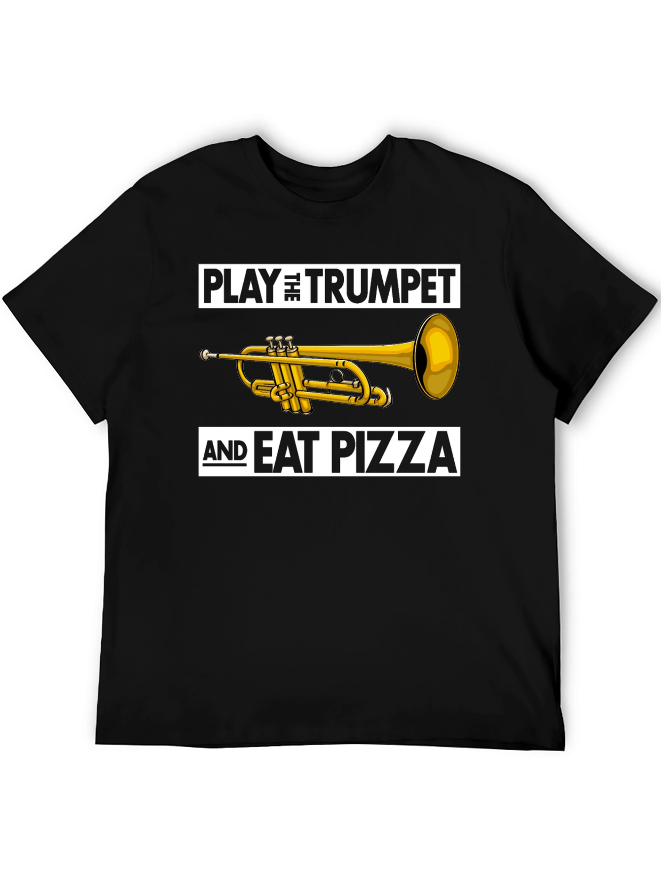 Play Trumpet & Eat Pizza Graphic T-Shirt