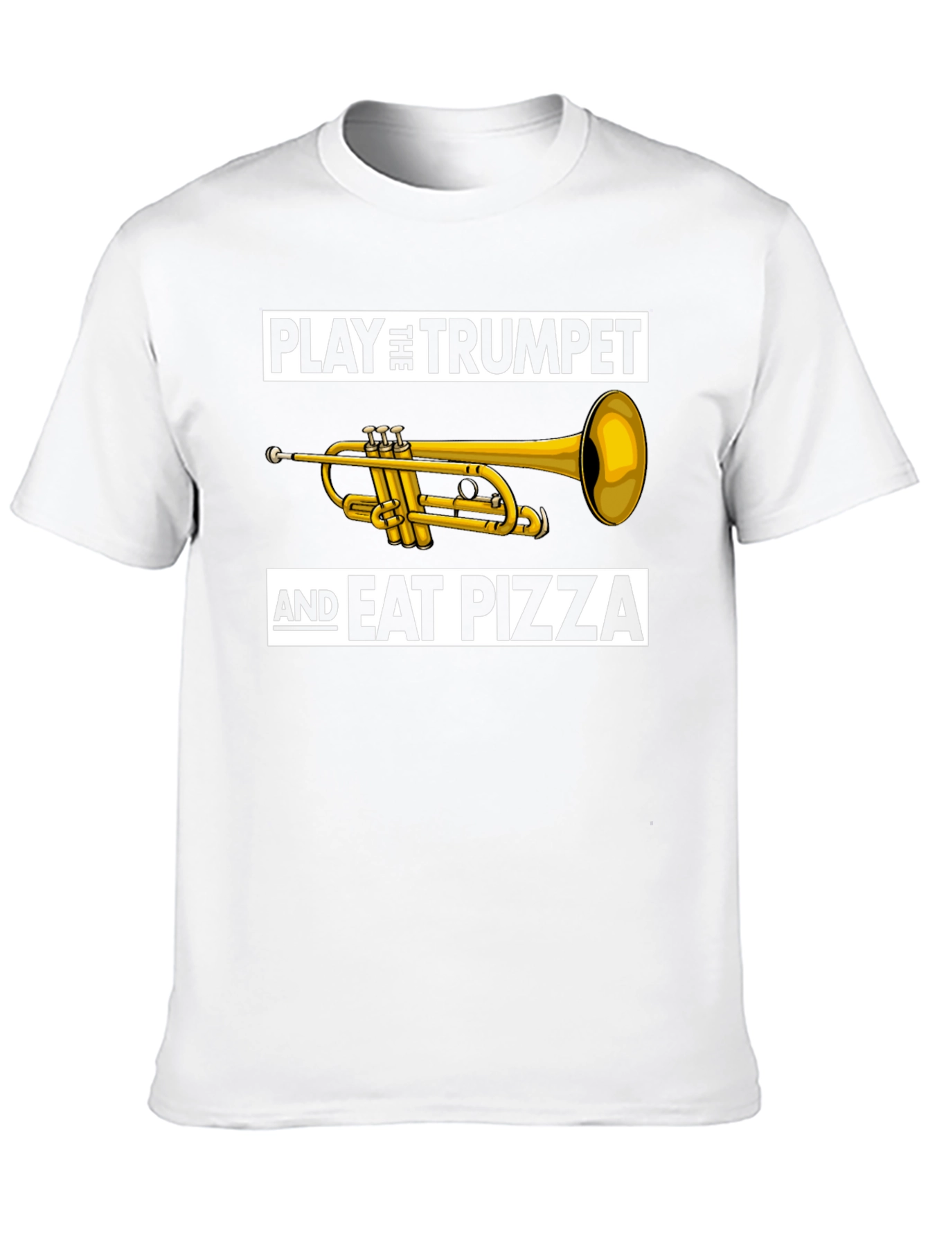 Play Trumpet & Eat Pizza Graphic T-Shirt