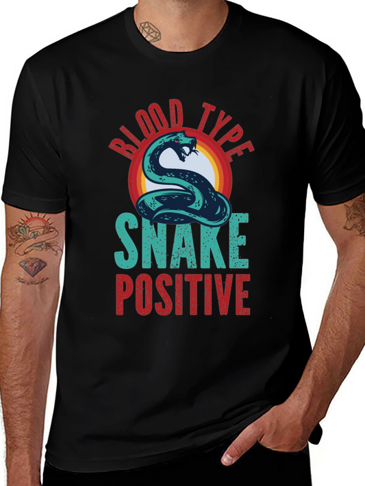 Blood Type Snake Positive Graphic Tee