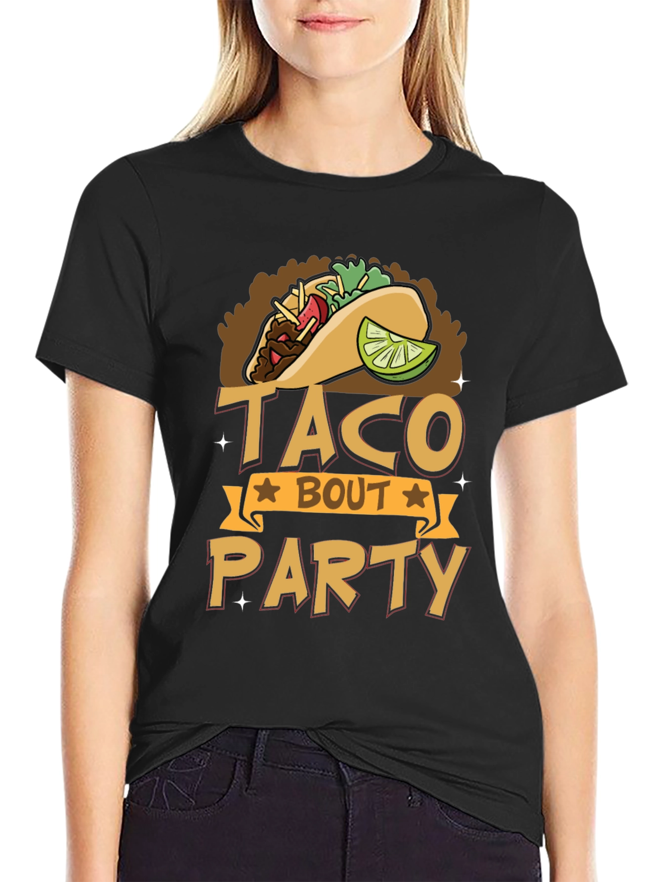 Taco Bout Party Graphic Tee - Black