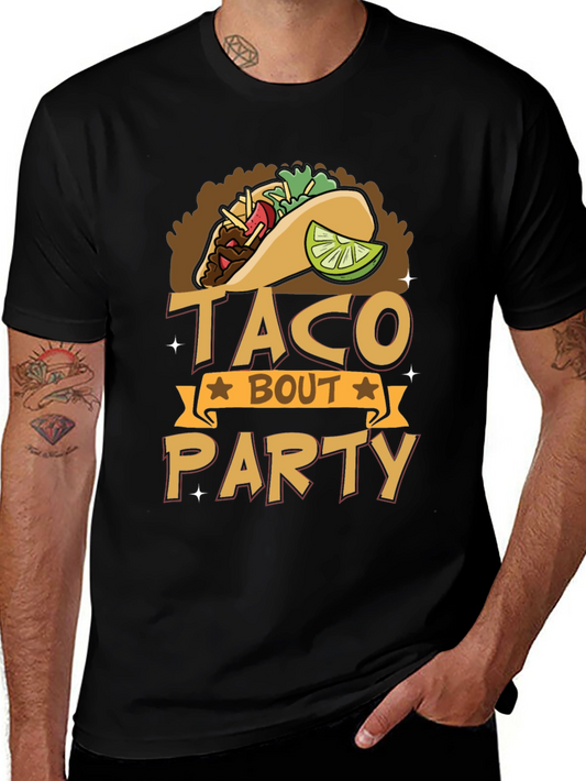 Taco Bout Party Graphic Tee - Black