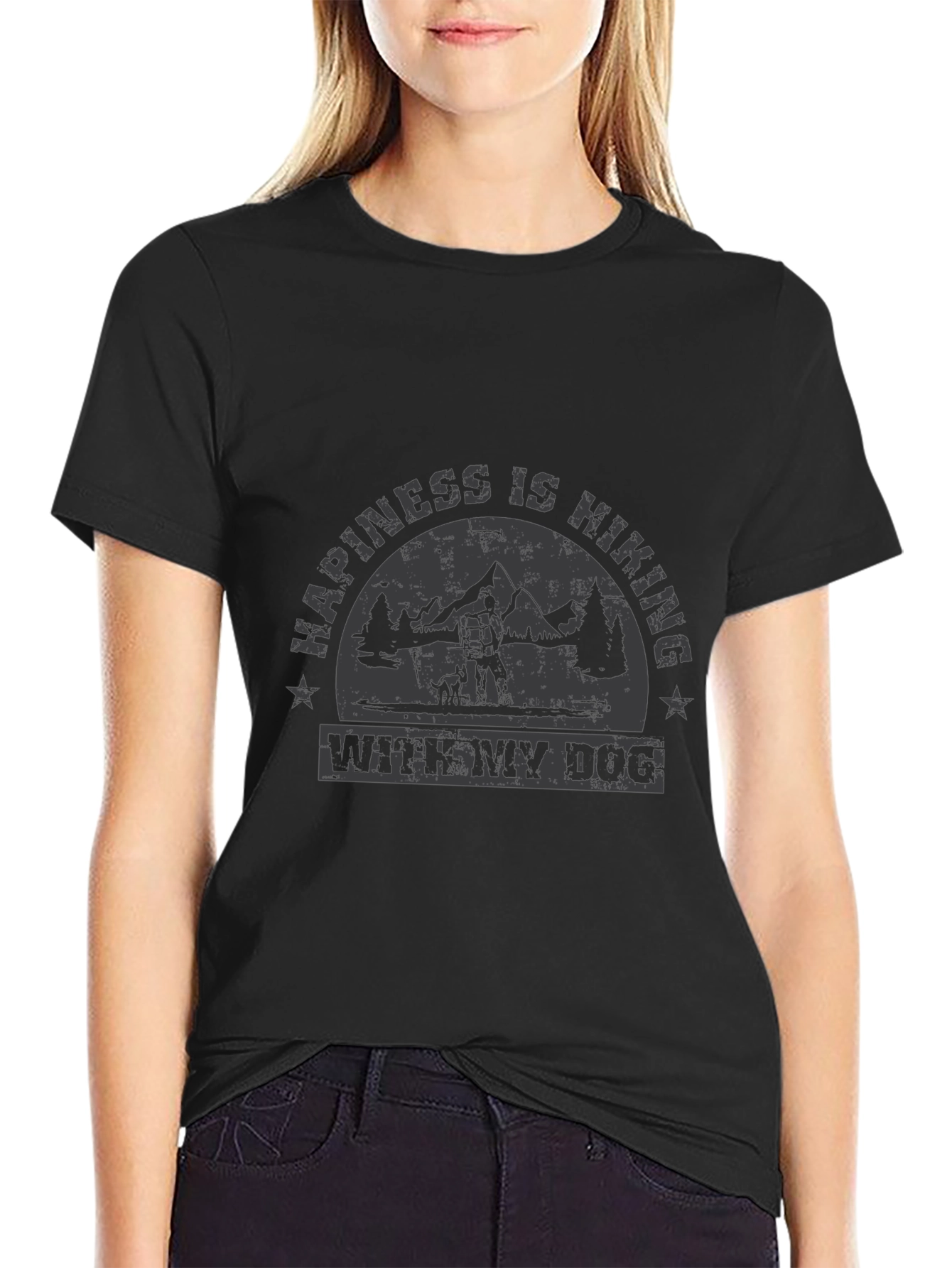 Happiness is Hiking With My Dog T-Shirt