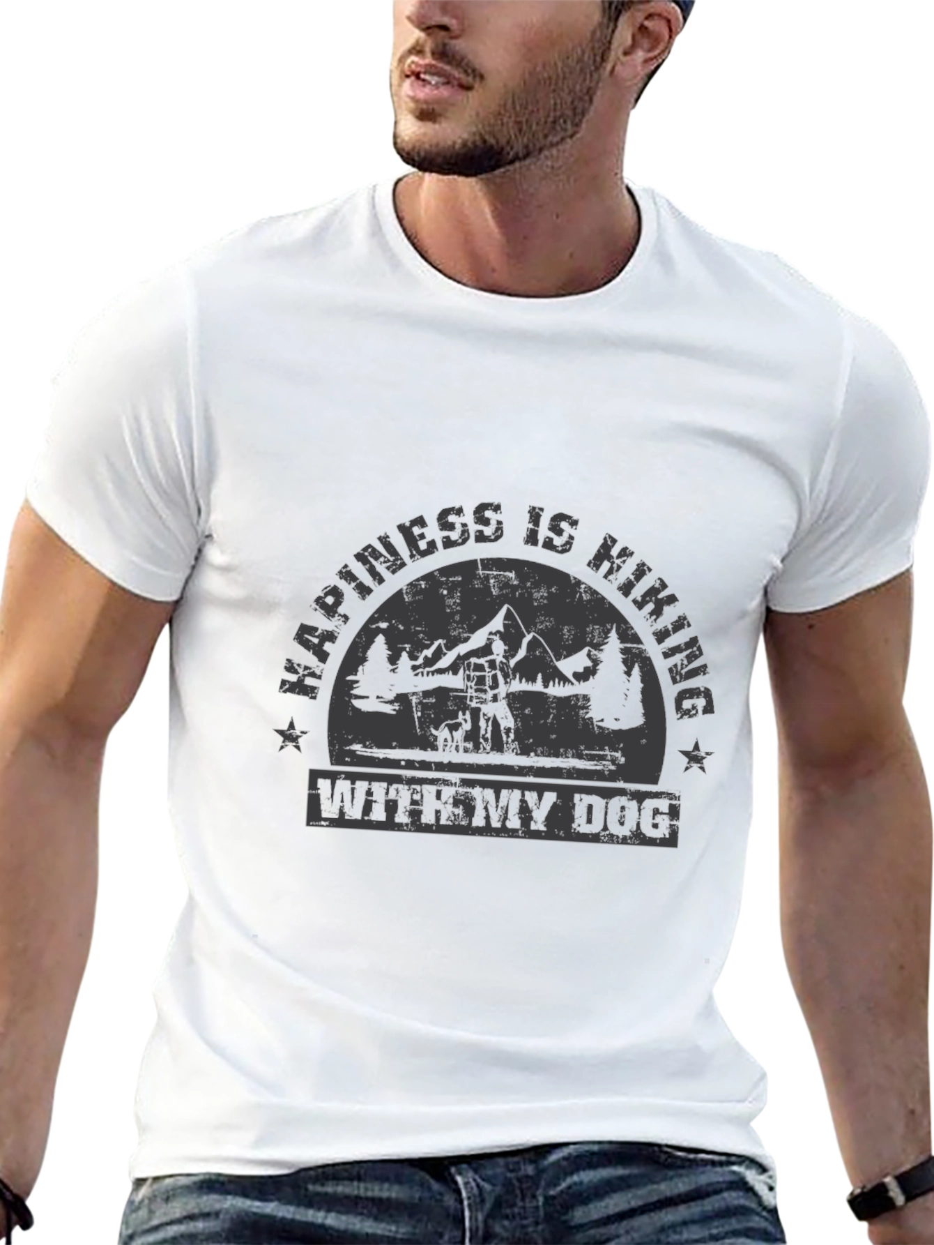 Happiness is Hiking With My Dog T-Shirt