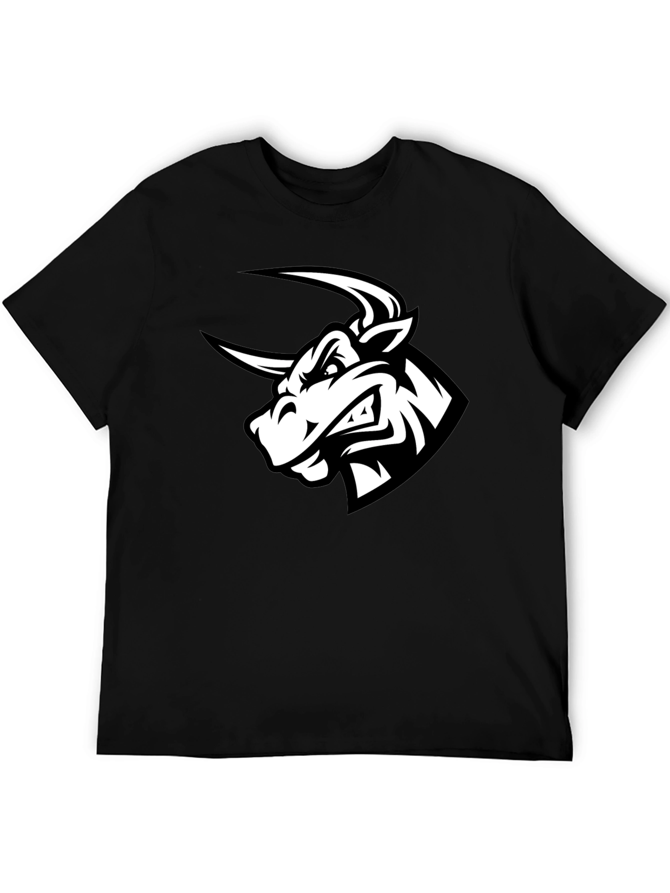 Black Bull Graphic Tee - Mens Crew Neck T-Shirt