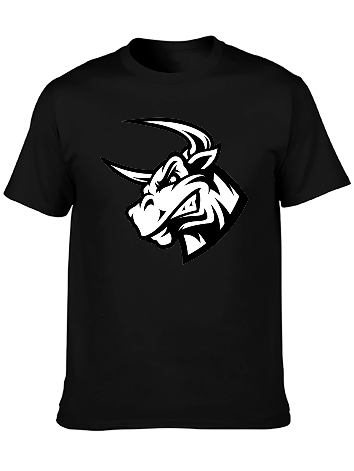 Black Bull Graphic Tee - Mens Crew Neck T-Shirt