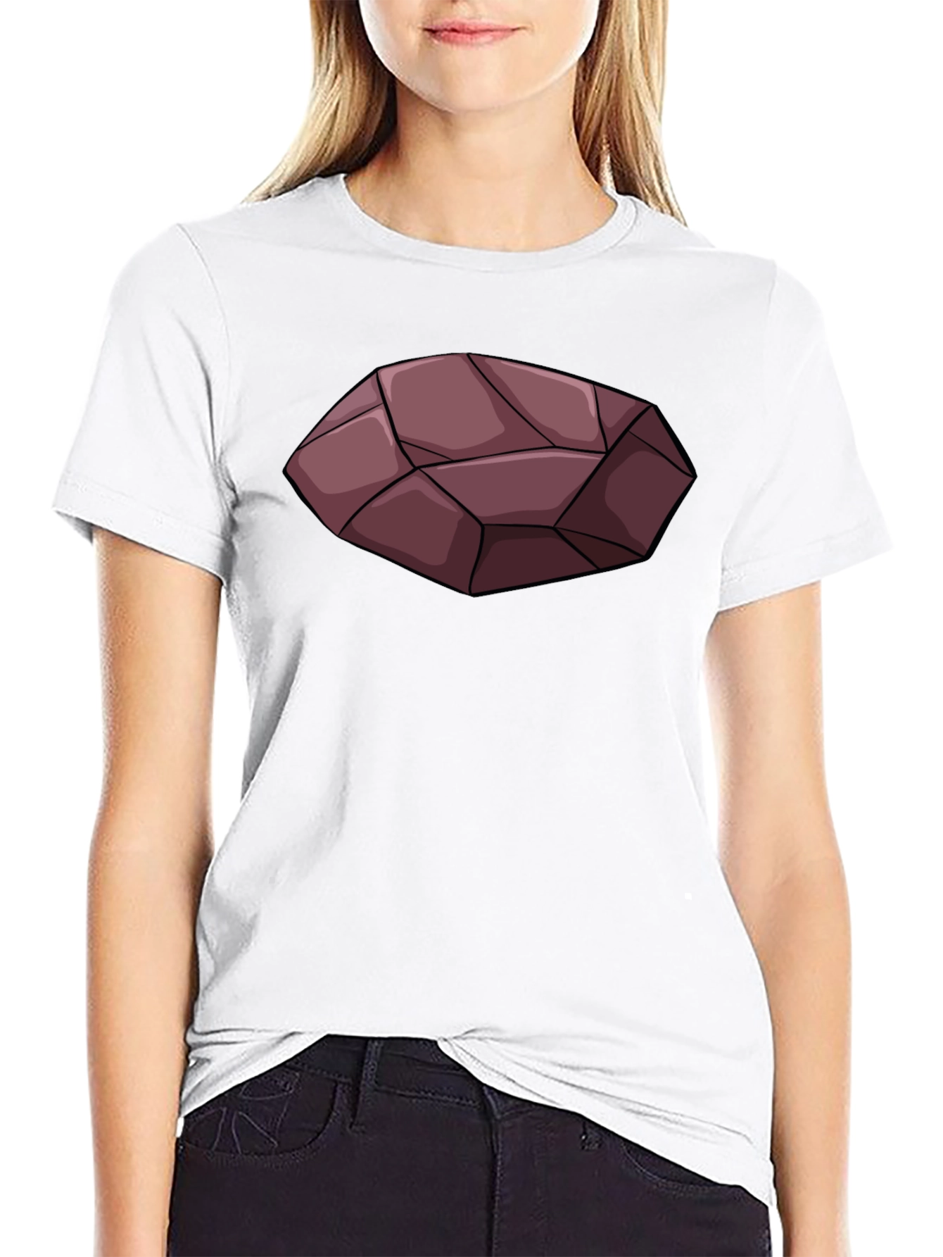 Maroon Rock Graphic Black T-Shirt
