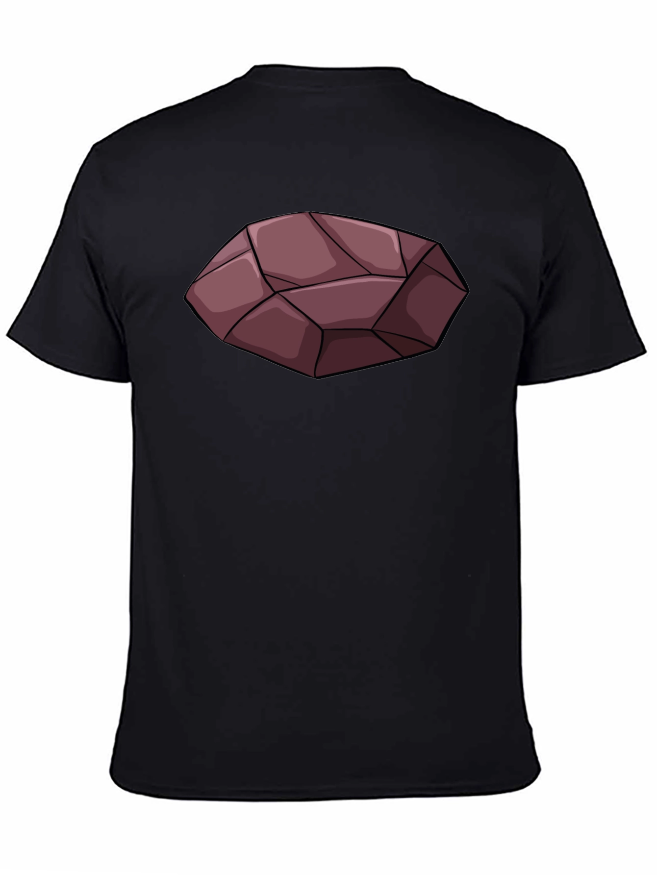 Maroon Rock Graphic Black T-Shirt