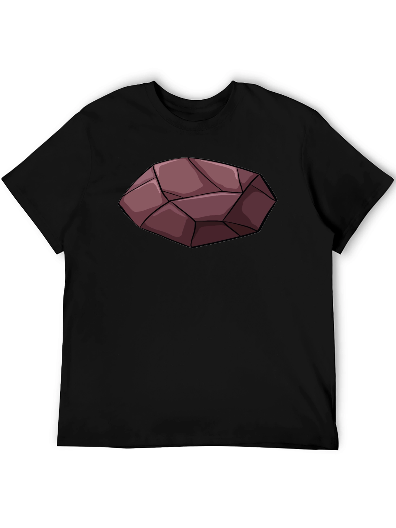 Maroon Rock Graphic Black T-Shirt