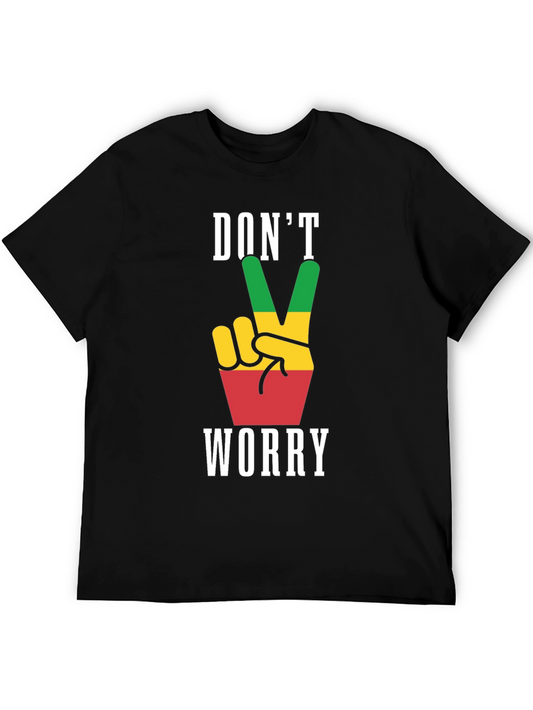 Rasta Peace Sign T-Shirt - Dont Worry Be Happy!