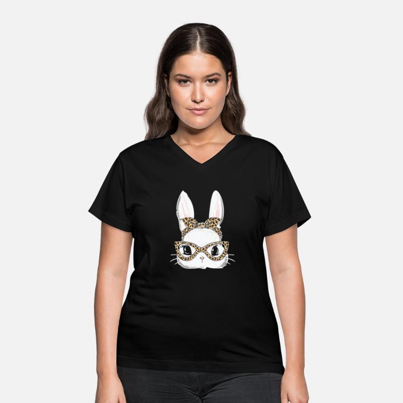 Teen Girl Mama Leopard Easter Bunny Face