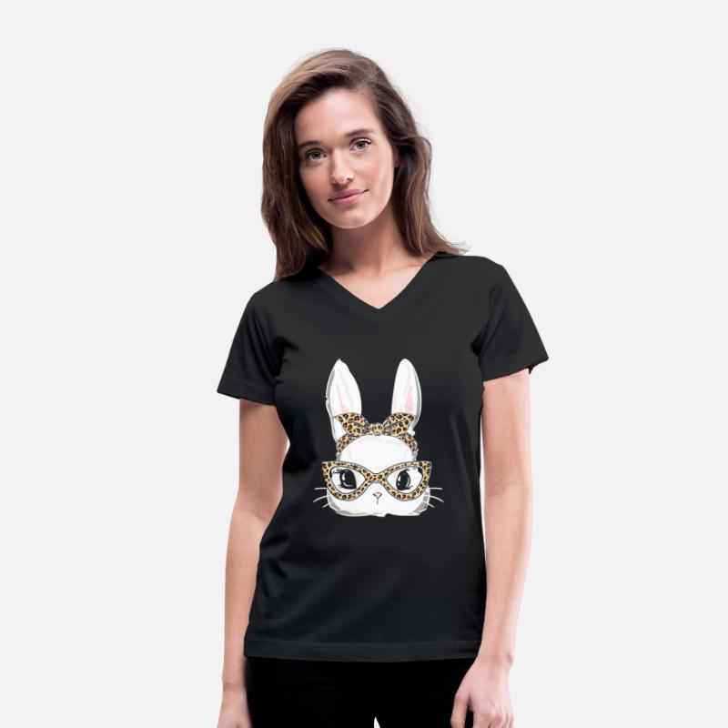 Teen Girl Mama Leopard Easter Bunny Face