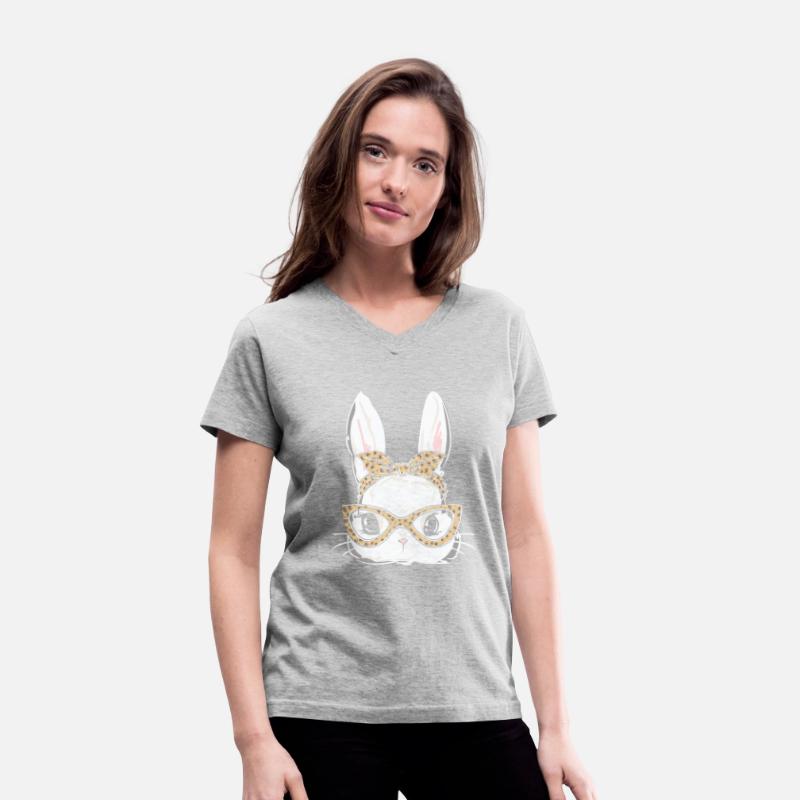 Teen Girl Mama Leopard Easter Bunny Face