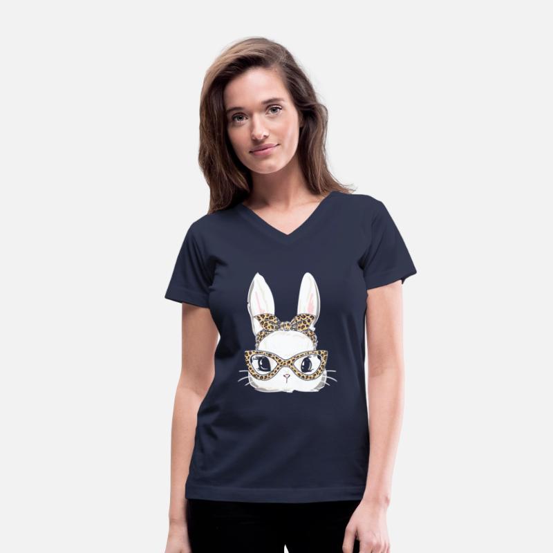 Teen Girl Mama Leopard Easter Bunny Face