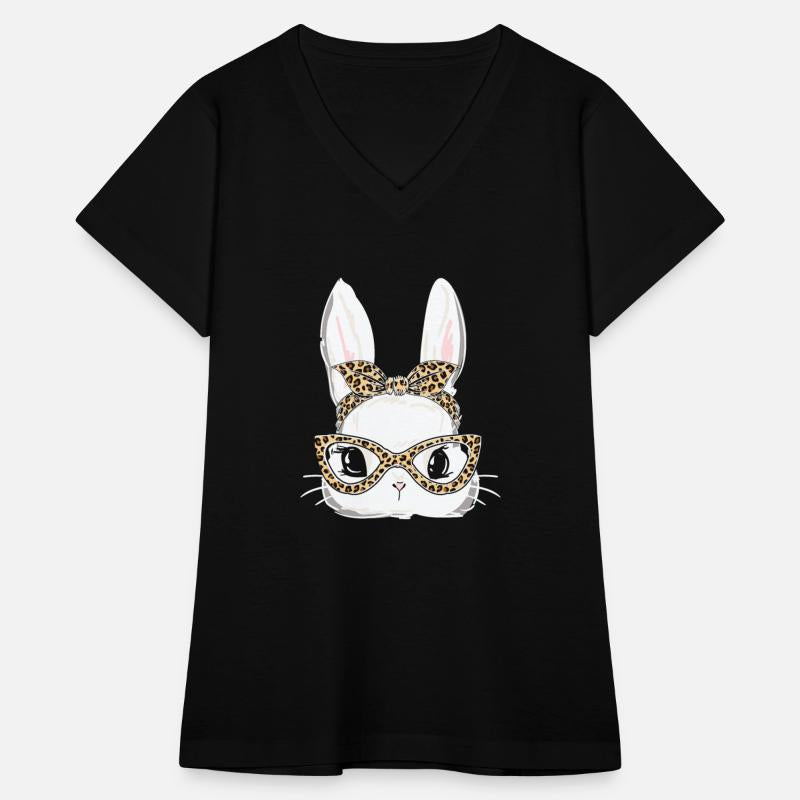 Teen Girl Mama Leopard Easter Bunny Face