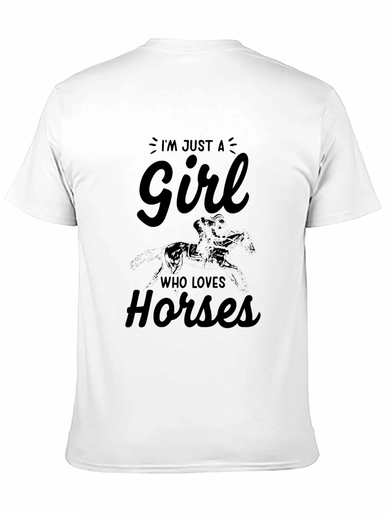 Girl Who Loves Horses T-Shirt - Equestrian Style